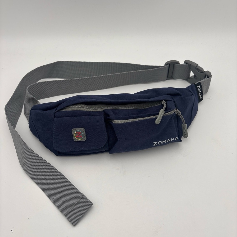 Navy Crossbody‎ Bag with Gray Strap - Picture 10 of 11